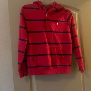 Polo Red/Navy Sweatshirt with Hood